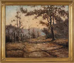 landscape by Harry Davis Fluhart-Williams, oil on canvas, offered Oct 2013