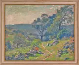 landscape by Robert Vonnoh, oil on canvas, offered Oct 2013