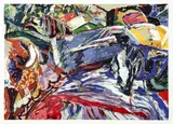 Lago Escondido I by Juan Carlos Lasser, oil on paper, sold May 2024