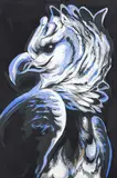 Untitled (Harpy Eagle) by Lowell Nesbitt, 1989, gouache on Bainbridge Board, sold May 2024
