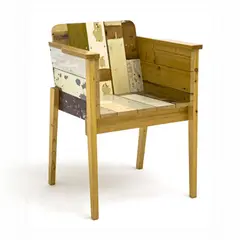 Bucketchair in Scrapwood by Piet Hein Eek, wood, sold Jun 2024