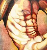 Untitled (Male Torso) by Lowell Nesbitt, 1988, pastel on Artist's Board, sold Jun 2024