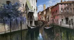 Passions of Venice by Claudio Simonetti, oil on canvas (unstretched), sold Jul 2024