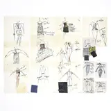 Fashion Illustrations, Group of 16 by Geoffrey Beene, 1997, marker, and colored pencil on paper, sold Jul 2024