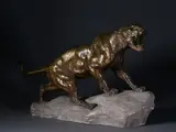 Panthère by Thomas François Cartier, Epreuve en bronze doré, sold Jun 2021