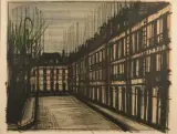 Place des Vosges, de la série des Vues de Paris, 1962 (Mourlot 33) 52 x 67 cm by Bernard Buffet, Lithographie en couleurs, sold Jun 2016