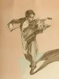 Le Violoniste 63 x 49 cm by Claude Weisbuch, Lithographie en couleurs, sold Jun 2016