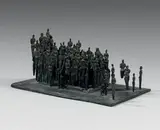 La foule by Nina Chevenement, Épreuve en bronze patiné, sold Jun 2016