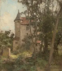 Les abords du château by Léon Augustin Lhermitte, Pastel, sold Jun 2016