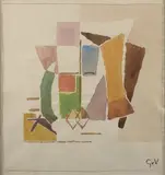 Composition by Geer van Velde, Gouache, sold Jun 2016