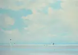 Sur la plage by Pierre Doutreleau, Gouache, sold Jun 2016