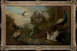 Canards, poules et pigeons dans un paysage by Marmaduke Cradock, Toile, sold Jun 2016
