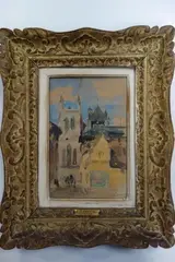 Le clocher by Albert Lebourg, Aquarelle, sold Dec 2017