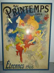 Au Printemps, Paris Etrennes 1906 by Jules Chéret, Affiche, sold Oct 2017