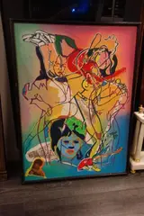 Diana Ross by Gérard Guyomard, 1988, Lithographie sur toile réhaussée, sold Oct 2017