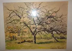 Pommier en fleurs by Paul-Émile Pissarro, Aquarelle et fusain sur papier, sold Oct 2017