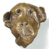 Tête by Paul Rebeyrolle, Epreuve en bronze doré, sold Jun 2010