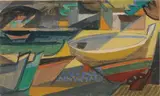 Le port by André Lhote, Gouache sur papier, sold Jun 2010