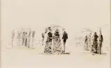 Elégantes au bord de la mer by Eugène Boudin, Mine de plomb et aquarelle sur papier, sold Jun 2010