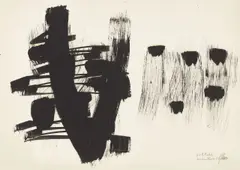 Ohne Titel by Fritz Winter, 1954, Tusche auf Papier, sold May 2026