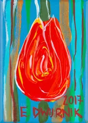 Tulipan, 2017 by Edward Dwurnik, 2017, akryl, płótno, sold Oct 2026