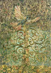 W złotej symfonii Klimta by Mariola Świgulska, akryl, szlagmetal, płótno, sold Oct 2026