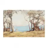 A Distant Greeting by John Fullwod, Watercolor on paper, sold Jan 2021
