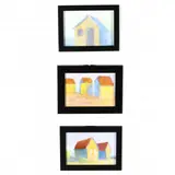 Three Original Beach House Paintings by John Gaitenby, Oil on board, sold Jan 2021