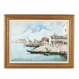 Impressionist Style Venetian Scene by C. Dolfin, Oil on canvas, sold Dec 2020