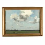 Landscape with Clouds by Henry Singlewood Bisbing, Oil on canvas (lined), sold Dec 2020