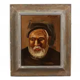 Old Man with White Beard by Bendor Mark, Oil on canvas, sold Dec 2020