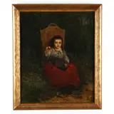 The Red Apple by James Wells Champney, Oil on canvas, sold Dec 2020