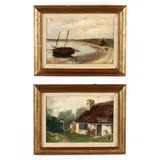 Two Paintings by Mary Kollock, Oil on panel, sold Dec 2020