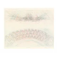Trapeze by Krishna Reddy, Etching, sold Dec 2020