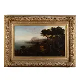 Sunset, View of the Temple of Venus by George Loring Brown, Oil on canvas, sold Dec 2020