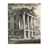 North Carolina State Capitol (West Porch), Raleigh, North Carolina by Louis Orr, Etching, sold Dec 2020