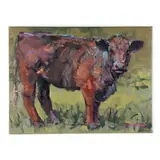 Full Angus Standing by Greg Osterhaus, Oil on canvas, sold Dec 2020