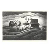 Rainy Day by Thomas Hart Benton, Lithograph, sold Dec 2020
