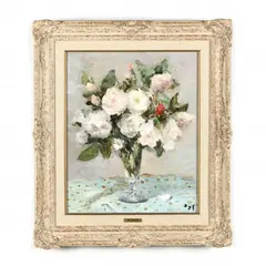Still Life with Roses by Marcel Dyf, Oil on canvas, sold Dec 2020