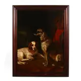 A Portrait of Two Dogs by Susan Hely St. John, Oil on canvas, sold Dec 2020