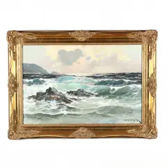 Crashing Surf by Alexander Dzigurski, Oil on canvas, sold Dec 2020