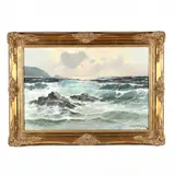 Crashing Surf by Alexander Dzigurski, Oil on canvas, sold Dec 2020