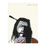 Indian Brave by Fritz Scholder, Acrylic on paper, sold Dec 2020