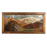 In the Abruzzi by Edward Bruce, Oil on canvas, sold Dec 2020