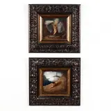 Two Allegorical Paintings by Francisco de Anda, Both works are oil on panel, sold Nov 2020