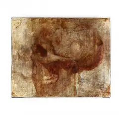 Estudio De Craneo by Francisco de Anda, Oil and silver leaf on canvas, sold Nov 2020