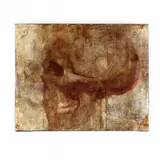 Estudio De Craneo by Francisco de Anda, Oil and silver leaf on canvas, sold Nov 2020