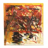 Abstract Expressionist Painting by Krista Collins, Oil on canvas, sold Nov 2020