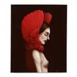 Leda Carmesi by Francisco de Anda, Oil on canvas, sold Nov 2020