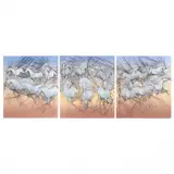 Dix-Huit Chevaux (Triptych) by Guillaume Azoulay, Serigraph on three heavy wove sheets, sold Nov 2020